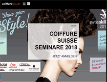Tablet Screenshot of coiffuresuisse.ch